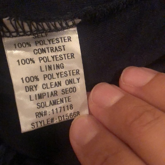 Chelsea lace appliqué dress, dark blue, small. - Picture 8 of 8